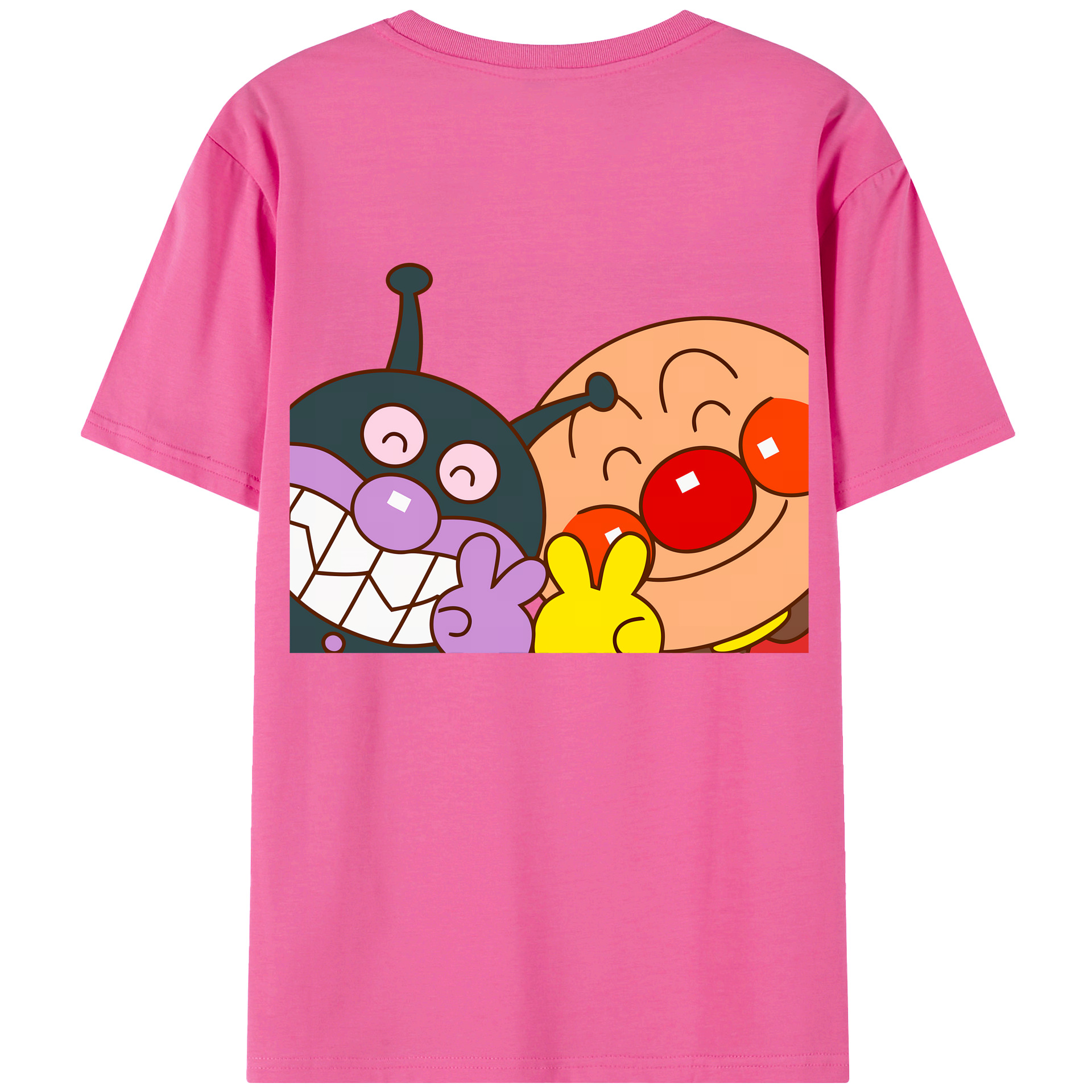 （画像用） アンパンマン Anpanman レディース半袖Tシャツ(バックプリント)